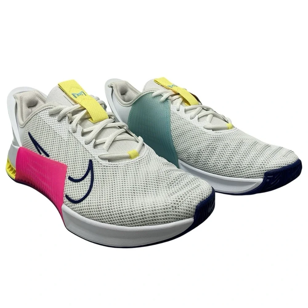 Nike Metcon 9 EasyOn Shoes White Citron Yellow/Pink DZ2615 102 Men Sz 10 No Box